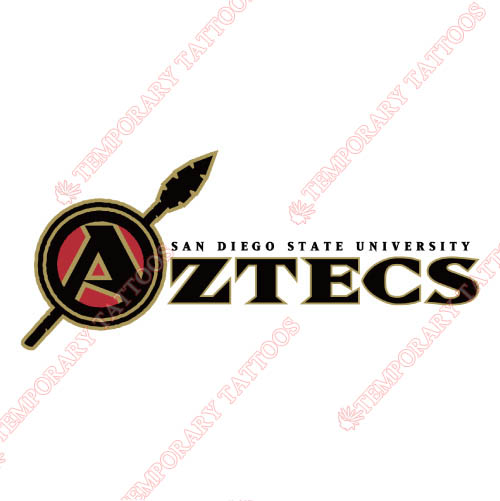 San Diego State Aztecs Customize Temporary Tattoos Stickers NO.6104